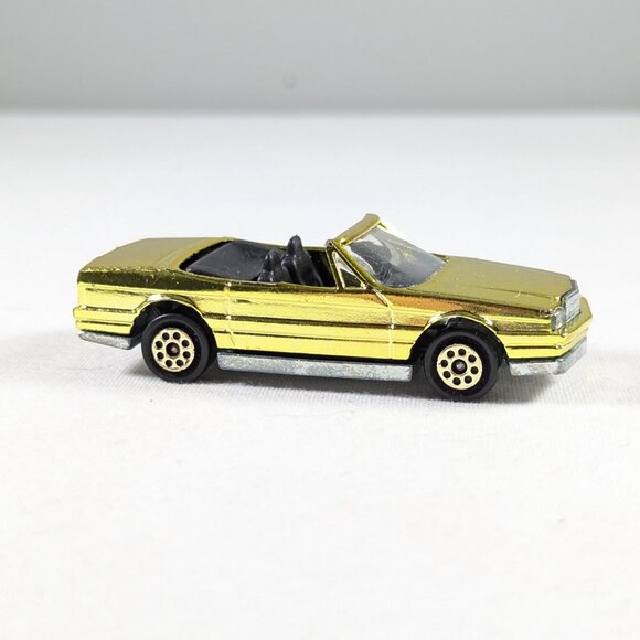 Vintage Majorette gold chrome Cadillac #253 convertible diecast toy car - Picture 3 of 9